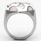 MATK843 - High polished (no plating) Stainless Steel Ring with Epoxy  in Multi Color