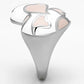 MATK843 - High polished (no plating) Stainless Steel Ring with Epoxy  in Multi Color