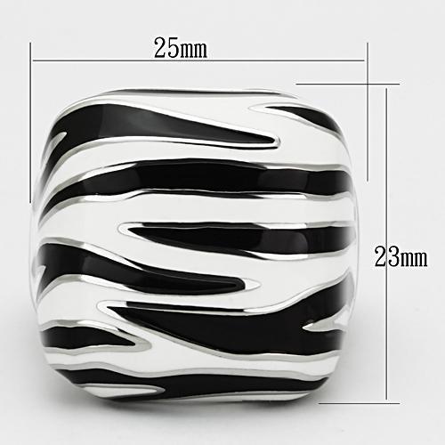 MATK848 - High polished (no plating) Stainless Steel Ring with Epoxy  in Multi Color