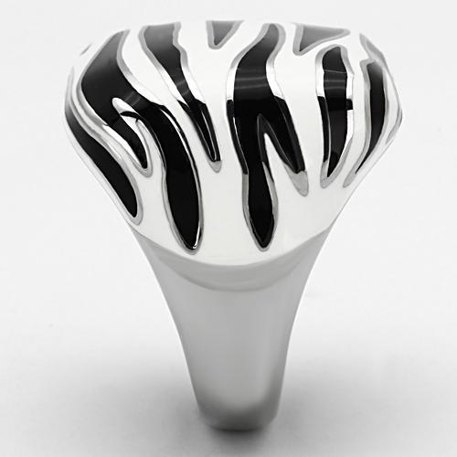 MATK848 - High polished (no plating) Stainless Steel Ring with Epoxy  in Multi Color