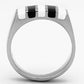 MATK849 - High polished (no plating) Stainless Steel Ring with Epoxy  in Multi Color