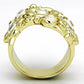 MATK856 - IP Gold(Ion Plating) Stainless Steel Ring with Top Grade Crystal  in Clear