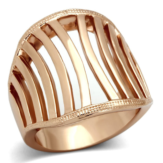 MATK859 - IP Rose Gold(Ion Plating) Stainless Steel Ring with No Stone