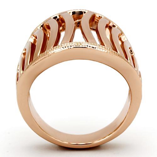 MATK859 - IP Rose Gold(Ion Plating) Stainless Steel Ring with No Stone