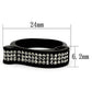 MATK862 - IP Black(Ion Plating) Stainless Steel Ring with Top Grade Crystal  in Black Diamond
