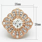 MATK866 - IP Rose Gold(Ion Plating) Stainless Steel Ring with AAA Grade CZ  in Clear