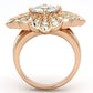 MATK866 - IP Rose Gold(Ion Plating) Stainless Steel Ring with AAA Grade CZ  in Clear