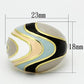 MATK870 - IP Gold(Ion Plating) Stainless Steel Ring with Epoxy  in Multi Color