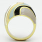 MATK870 - IP Gold(Ion Plating) Stainless Steel Ring with Epoxy  in Multi Color