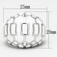 MATK871 - High polished (no plating) Stainless Steel Ring with Top Grade Crystal  in Clear