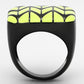 MATK872 - IP Black(Ion Plating) Stainless Steel Ring with Epoxy  in Topaz