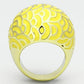 MATK873 - IP Gold(Ion Plating) Stainless Steel Ring with Epoxy  in Topaz