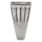 MATK8X030 - High polished (no plating) Stainless Steel Ring with AAA Grade CZ  in Clear