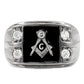 MATK8X031 - High polished (no plating) Stainless Steel Ring with AAA Grade CZ  in Clear