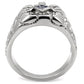 MATK8X039 - High polished (no plating) Stainless Steel Ring with No Stone
