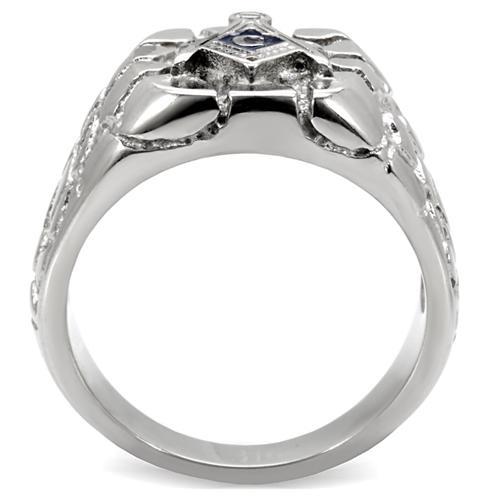 MATK8X039 - High polished (no plating) Stainless Steel Ring with No Stone