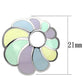 MATK905 - High polished (no plating) Stainless Steel Earrings with Epoxy  in Multi Color