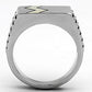 MATK950 - Two-Tone IP Gold (Ion Plating) Stainless Steel Ring with Epoxy  in Jet