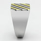 MATK952 - Two-Tone IP Gold (Ion Plating) Stainless Steel Ring with No Stone