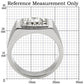 MATK95312 - High polished (no plating) Stainless Steel Ring with Top Grade Crystal  in Clear