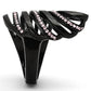 MATK977 - IP Black(Ion Plating) Stainless Steel Ring with Top Grade Crystal  in Light Rose