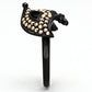 MATK981 - IP Black(Ion Plating) Stainless Steel Ring with Top Grade Crystal  in Metallic Light Gold