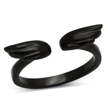 MATK987 - IP Black(Ion Plating) Stainless Steel Ring with No Stone