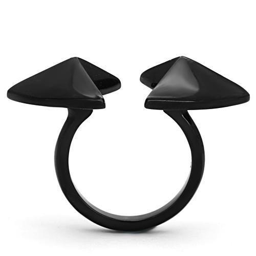MATK990 - IP Black(Ion Plating) Stainless Steel Ring with No Stone
