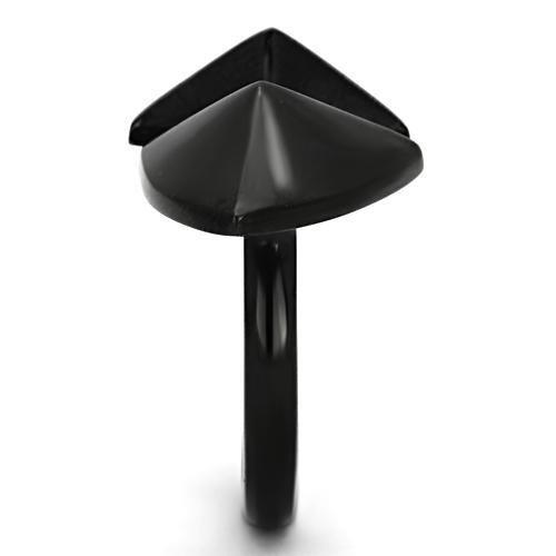 MATK990 - IP Black(Ion Plating) Stainless Steel Ring with No Stone