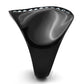 MATK991 - IP Black(Ion Plating) Stainless Steel Ring with Top Grade Crystal  in Sea Blue