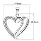 MATS035 - Rhodium 925 Sterling Silver Necklace with AAA Grade CZ  in Clear