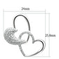 MATS036 - Rhodium 925 Sterling Silver Chain Pendant with AAA Grade CZ  in Clear