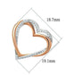 MATS037 - Rose Gold + Rhodium 925 Sterling Silver Necklace with AAA Grade CZ  in Clear