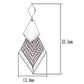 MATS053 - Rhodium 925 Sterling Silver Earrings with AAA Grade CZ  in Rose
