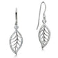 MATS068 - Rhodium 925 Sterling Silver Earrings with AAA Grade CZ  in Clear