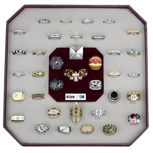 MAVK-002-SIZE9 - Assorted Brass Ring with Assorted  in Assorted