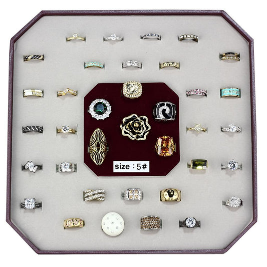 MAVK-003-SIZE5 - Assorted Brass Ring with Assorted  in Assorted