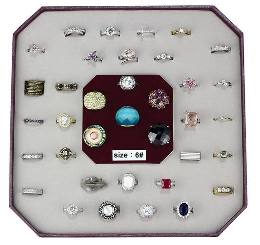 MAVK-003-SIZE6 - Assorted Brass Ring with Assorted  in Assorted