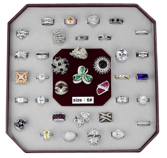 MAVK-004-SIZE6 - Assorted Brass Ring with Assorted  in Assorted