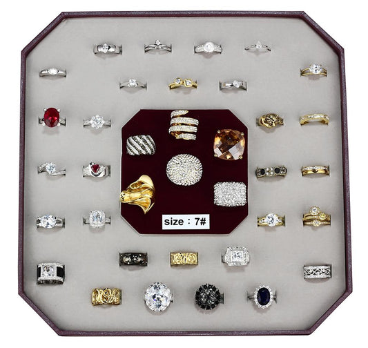 MAVK-004-SIZE7 - Assorted Brass Ring with Assorted  in Assorted