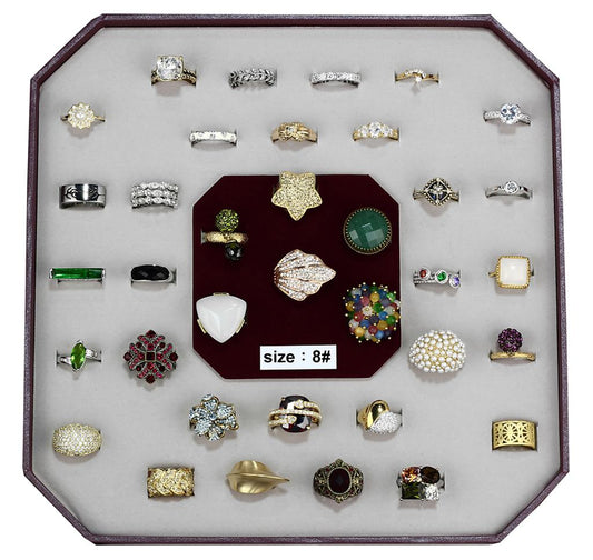 MAVK-006-SIZE8 - Assorted Brass Ring with Assorted  in Assorted