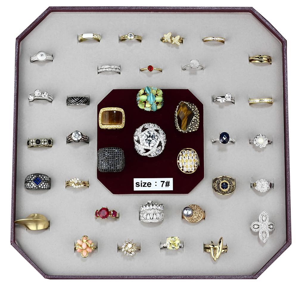 MAVK-007-SIZE7 - Assorted Brass Ring with Assorted  in Assorted