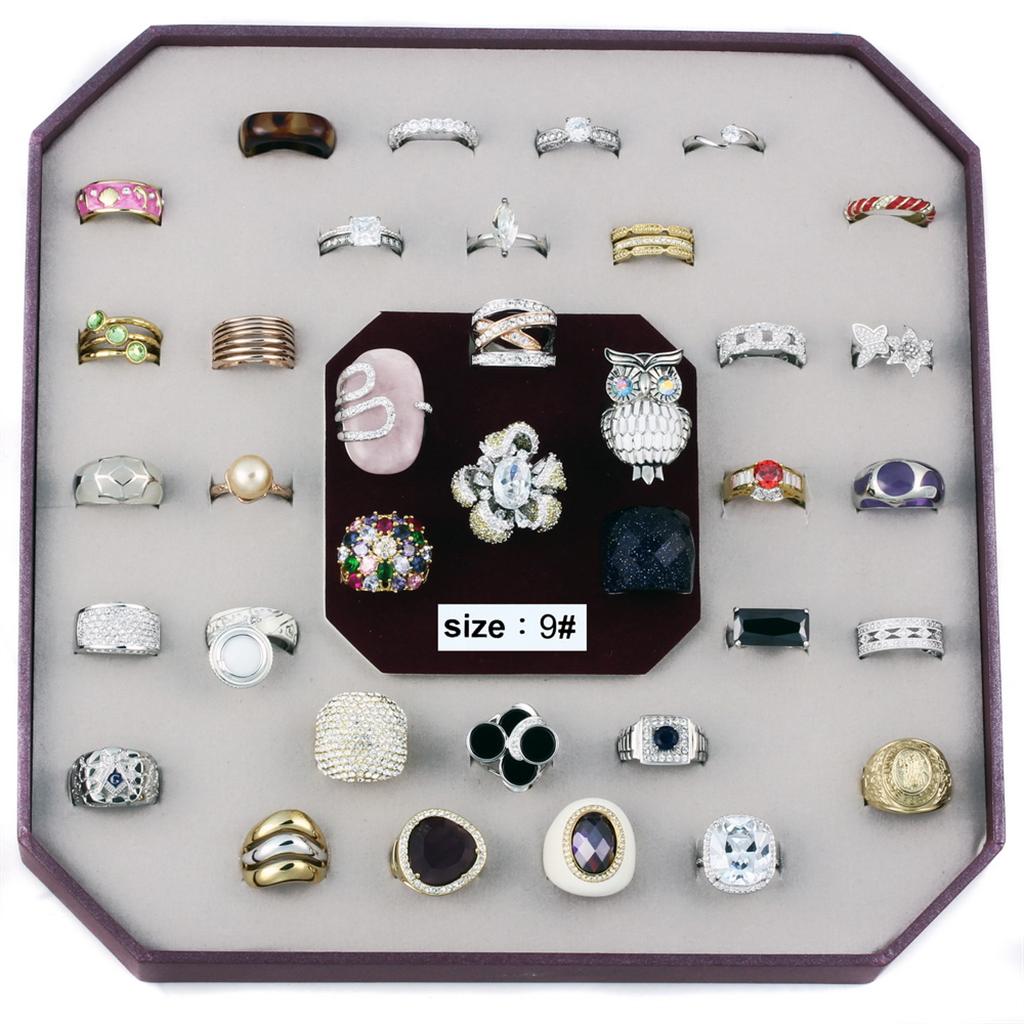 MAVK-008-SIZE9 - Assorted Brass Ring with Assorted  in Assorted