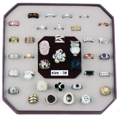 MAVK-008-SIZE9 - Assorted Brass Ring with Assorted  in Assorted