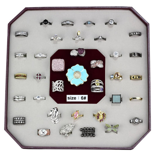 MAVK-010-SIZE6 - Assorted Brass Ring with Assorted  in Assorted