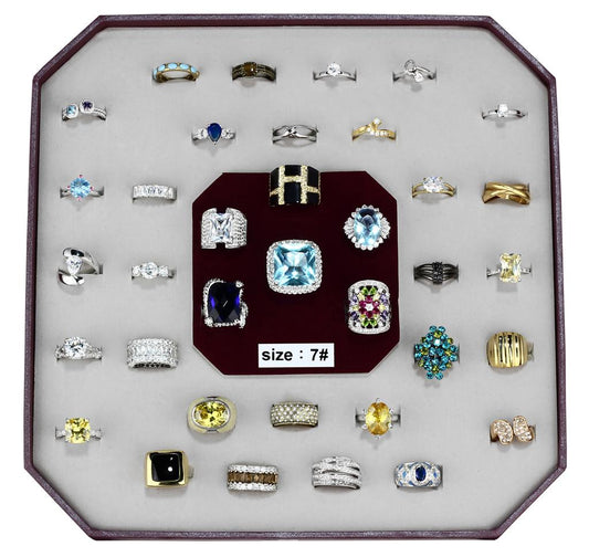 MAVK-010-SIZE7 - Assorted Brass Ring with Assorted  in Assorted