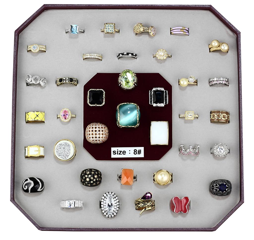 MAVK-010-SIZE8 - Assorted Brass Ring with Assorted  in Assorted