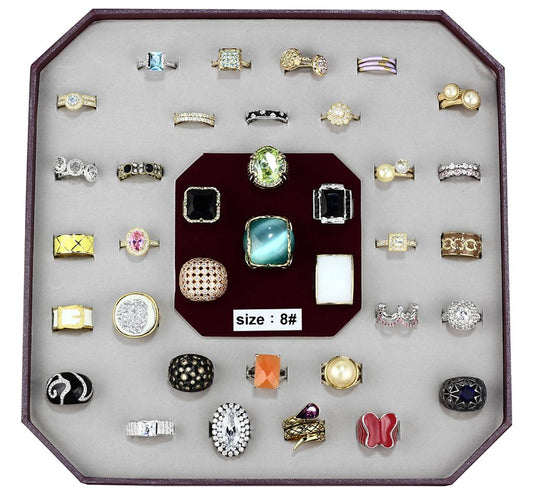 MAVK-010-SIZE8 - Assorted Brass Ring with Assorted  in Assorted