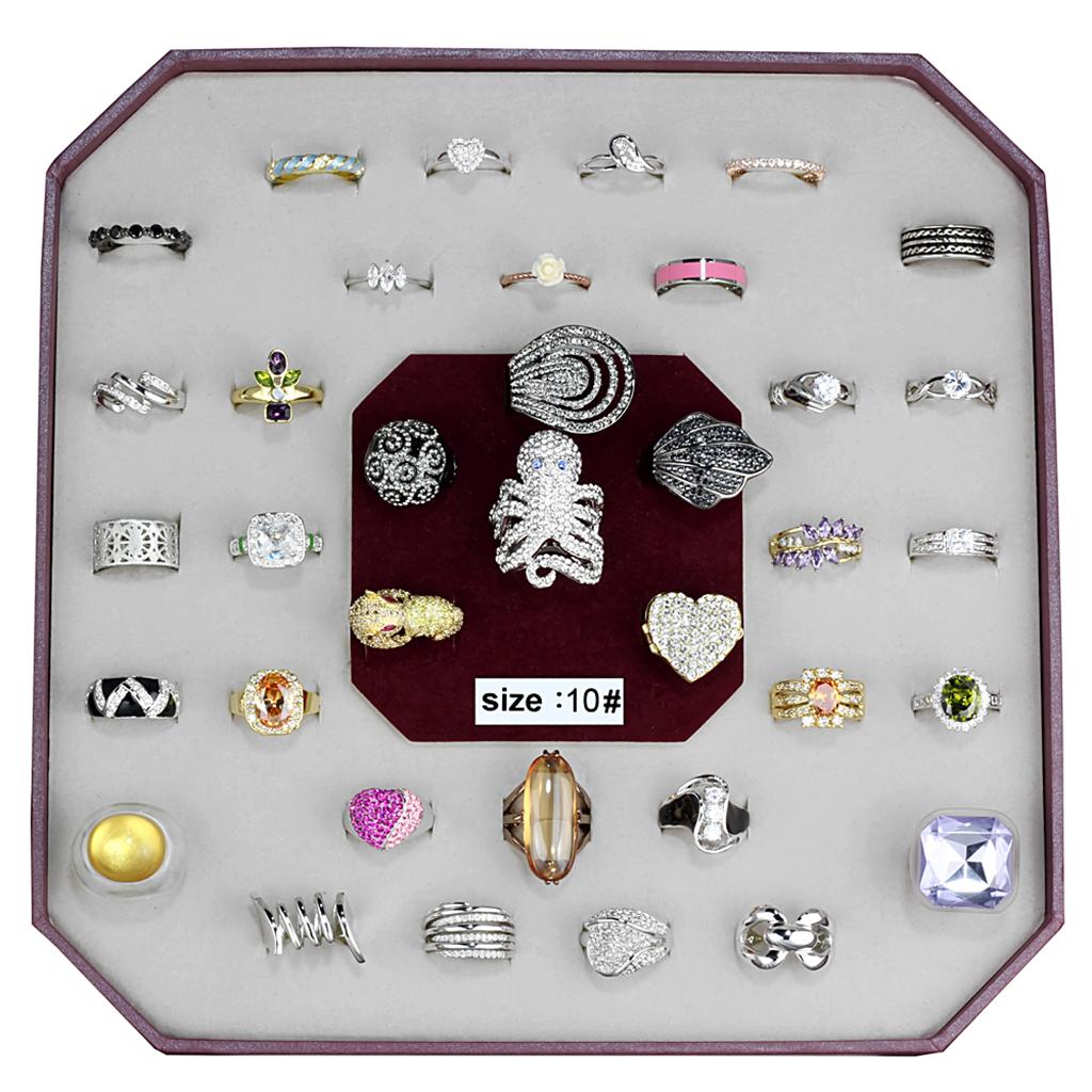 MAVK-011-SIZE10 - Assorted Brass Ring with Assorted  in Assorted