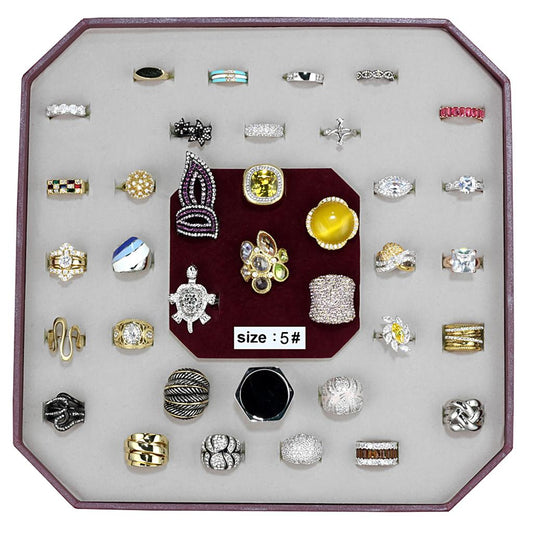 MAVK-012-SIZE5 - Assorted Brass Ring with Assorted  in Assorted
